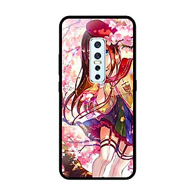 Ốp Lưng in cho Vivo V17 Pro Mẫu Cô Gái Hoa Đào - Hàng Chính Hãng