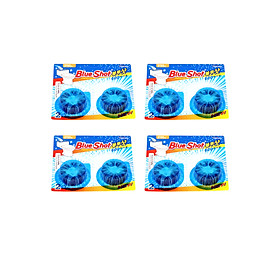 Bộ 4 Vỉ (8 viên) vệ sinh làm sạch bồn cầu cao cấp Hàn Quốc Blueshot - 1 viên sử dụng được 600 lần xả tương đương thời gian lên tới 1 tháng rưỡi