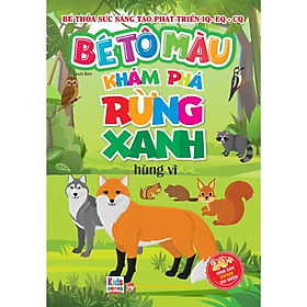 Sách - Bé tô màu: Khám phá rừng xanh hùng vĩ (20+ hình dán sticker (VT -MK)
