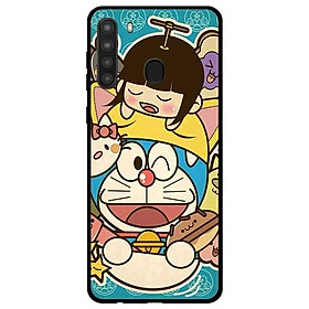 Ốp lưng dành cho Samsung Galaxy A21 mẫu Mèo Máy Nháy Mắt