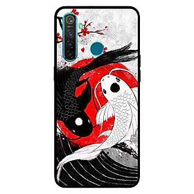 Ốp Lưng in cho Realme 5 Mẫu Cá Chép Đen Trắng - Hàng Chính Hãng
