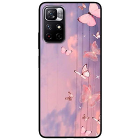 Ốp lưng dành cho Xiaomi Redmi Note 11 5G - Redmi Note 11T - Redmi Note 11S mẫu Dây Bướm Hồng