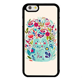Ốp lưng dành cho Iphone 6 Họa Tiết Hoa Nền Trắng Hồng - Hàng Chính Hãng