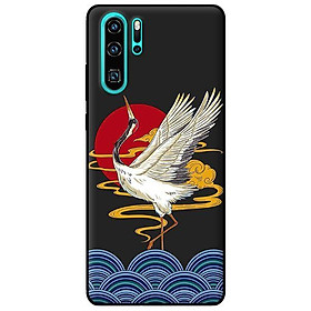 Ốp in cho Huawei P30 Pro Hạc Bay Nền Đen - Hàng chính hãng