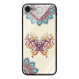 Ốp lưng kính cường lực cho iPhone 8 Họa Tiết Bướm - Hàng chính hãng