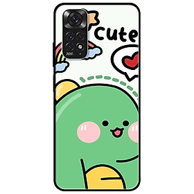 Ốp lưng dành cho Xiaomi Redmi Note 11 4G mẫu Khủng Long Cute Tim