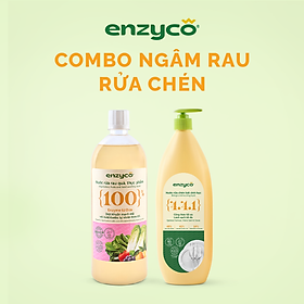 Combo Nước Ngâm Rau 1L Và Nước Rửa Bát Sinh Học 850ml