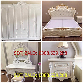 combo bộ giường tủ tân cổ điển 06