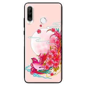 Ốp in cho Huawei P30 Lite Chim Nền Hồng - Hàng chính hãng