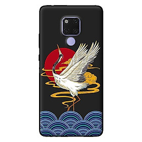 Ốp in cho Huawei Mate 20 Hạc Bay Nền Đen - Hàng chính hãng