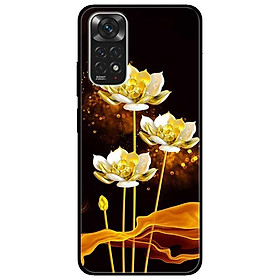 Ốp lưng dành cho Xiaomi Redmi Note 11 4G mẫu Sen Trắng Vàng
