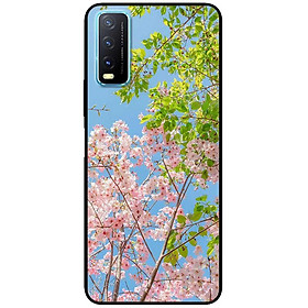 Ốp lưng cho Vivo Y12s - Y20 - Y20s - Y21 - Y21s - Y33 - Y33T - Đào Hồng Xanh - Hàng Chính Hãng
