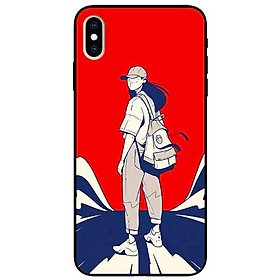 Ốp lưng in cho Iphone Xs Max Mẫu Cô Gái Đội Nón