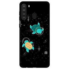 Ốp lưng dành cho Samsung Galaxy A21 mẫu Hai Chú Rùa Xanh