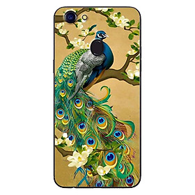Ốp Lưng in cho Oppo F5 - F5 Youth Mẫu Chim Công Hoa Xanh - Hàng Chính Hãng