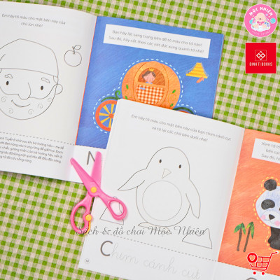 Sách - Luyện kỹ năng dùng kéo thuần thục và an toàn - Cho trẻ từ 3 - 6 tuổi - Đinh Tị Books