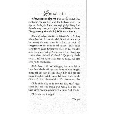 Sách - Sổ Tay Tiếng Anh Lớp 8 - Dùng Chung Cho Các Bộ SGK Hiện Hành - Hồng Ân