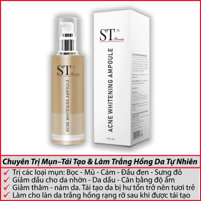 Tinh Chất  Serum ST Beauty Chuyên Ngừa Các Loại Mụn - Giảm Thâm Nám, Tàn Nhang - Tái Tạo & Làm Trắng Hồng Da Tự Nhiên - ST BEAUTY ACNE WHITENING AMPOULE