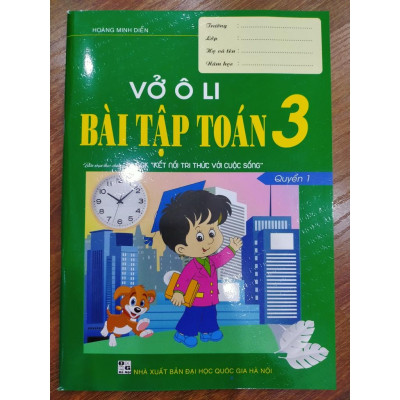 Sách - Vở Ô Li Bài Tập Toán 3 (Combo Quyển 1+ Quyển 2) (Biên Soạn Theo Chương Trình SGK Kết Nối Tri Thức Với Cuộc Sống)