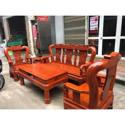 Bộ bàn gỗ phòng khác ghế minh quốc triện gỗ hương đá