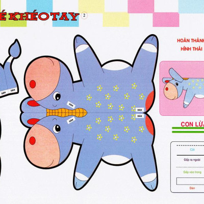 Cắt Và Dán  Hình 3D - Bé Khéo Tay - Vườn Mơ Ước