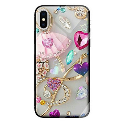 Ốp kính cường lực cho iPhone XS nền 012 - Hàng chính hãng