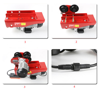 Bộ Tời Điện Kèm Rùa ABG PA200 (100/200kg) 20 Mét - Giúp Máy Tời Treo Nâng Hạ Vật Nặng Trong Nhà Xưởng Công Nghiệp Và Đời Sống Dễ Dàng, Nâng Kéo Linh Hoạt, Hiệu Quả Cao - Hàng Chính Hãng (Giao Màu Ngẫu Nhiên)