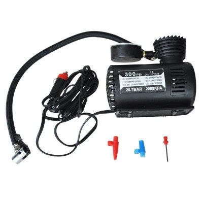 Máy Bơm Lốp Ô Tô / Xe Máy 12V 300Psi Có Đồng Hồ