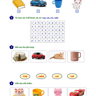 Phiếu bài tập cuối tuần Tiếng Anh 1 - Biên soạn theo chương trình mới (Sách màu)