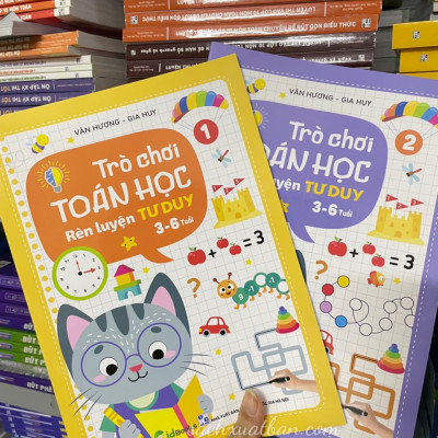 Combo 2 cuốn Trò Chơi Toán Học Rèn Luyện Tư Duy 3-6 Tuổi Quyển 1 + Quyển 2
