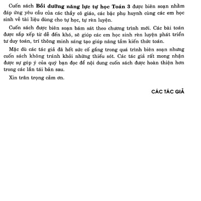Bồi Dưỡng Năng Lực Tự Học Toán 3 (NângTầm Kiến Thức - Phát Triển Tư Duy)