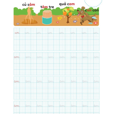 Vở Luyện Viết Hạ Cỡ Chữ Chữ Ô Li Nhỏ - Quyển 3: Vần (MEGA)