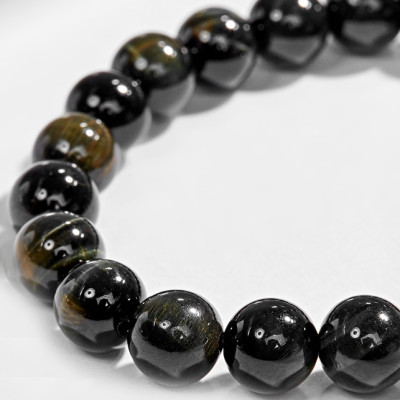 Vòng Tay Đá Mắt Hổ Xanh Đen Phối Bàn Tay Hamsa Bạc Ngọc Quý Gemstones
