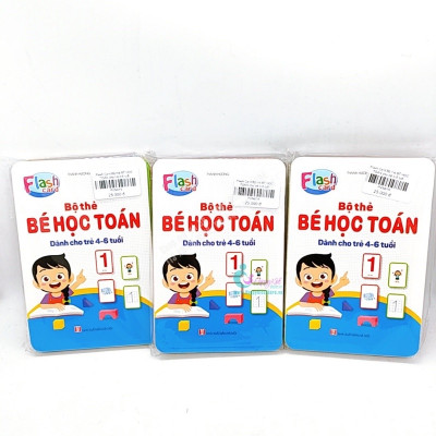 Sách - Bé Học Toán và Thẻ Chữ Cái và Chữ Ghép - Khổ lớn - Dành cho trẻ 4 - 6 tuổi (2 bộ)