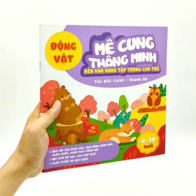 Mê Cung Thông Minh - Rèn Khả Năng Tập Trung Cho Trẻ - Động Vật (Từ 4-10 Tuổi)