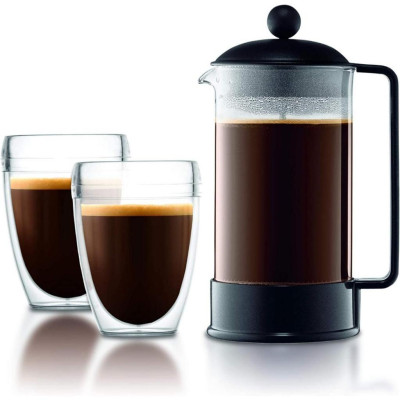 Bình pha trà, cà phê kiểu Pháp Bodum Brazil 1543-01, dung tích 350ml, sản xuất Bồ Đào Nha
