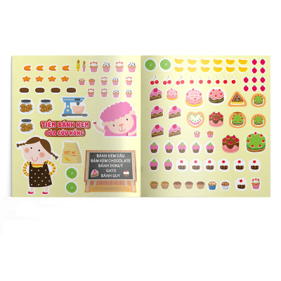 Tiệm bánh kem của cừu hồng - Sticker sáng tạo EQ