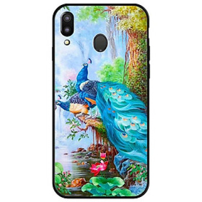 Ốp lưng cho Samsung Galaxy M20 mẫu chim công cặp 1 - Hàng chính hãng