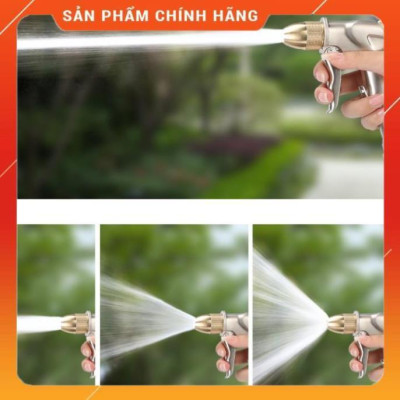 Bộ dây vòi xịt nước ️ , tăng áp 3 lần, loại 7m, 10m 206701 đầu đồng, cút,nối vàng + mở chai