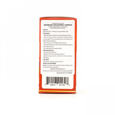 Advanced Cholesterol Complex Hỗ trợ cân bằng cholesterol, mỡ máu Olympian Labs