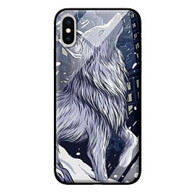 Ốp lưng kính cường lực cho iPhone XS Sói - Hàng chính hãng