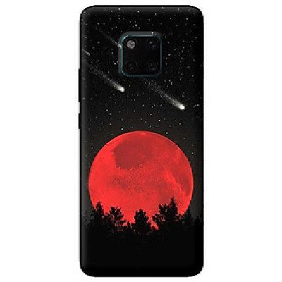 Ốp lưng in cho Huawei Mate 20 Pro mẫu Mặt Trăng Đỏ - Hàng chính hãng