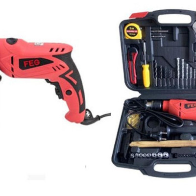 BỘ MÁY KHOAN GIA ĐÌNH ( KHOAN BÚA 13MM, THÉP 10MM, GỖ 25MM) FEG EG-516N - HÀNG CHÍNH HÃNG