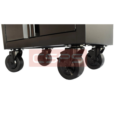 Bộ 2 Tủ dụng cụ CSPS 122cm 08 hộc kéo màu đỏ mặt ván gỗ kèm vách lưới