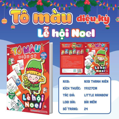Sách - Tô Màu Diệu Kỳ - Lễ Hội Noel (Hơn 40 Stickers) - Megabook