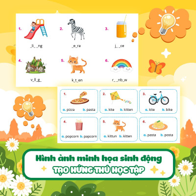Sách - Luyện Viết Chữ Đẹp Từ Vựng Tiếng Anh - Theo Chương Trình Sách Giáo Khoa Lớp 1, 2 - Combo 2 Cuốn - Megabook