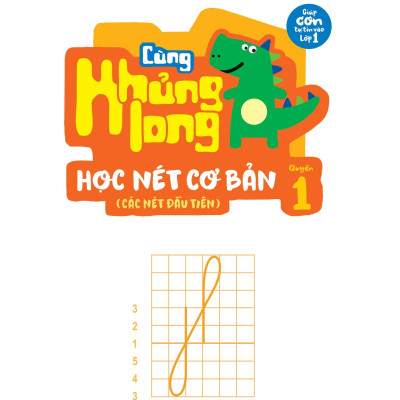 Cùng Khủng Long Học Nét Cơ Bản Quyển 1 (Các Nét Đầu Tiên) Bé Gái
