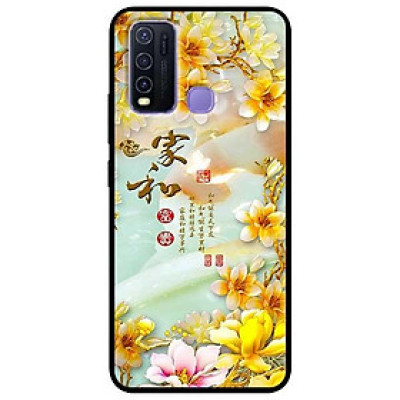 Ốp lưng dành cho Vivo Y30 - Y30i - Y50 mẫu Chữ Hoa Vàng
