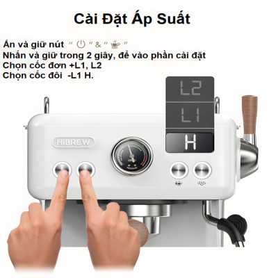 Máy pha cà phê Espresso chuyên nghiệp thương hiệu HiBREW H10 Plus cao cấp  - Hàng chính hãng