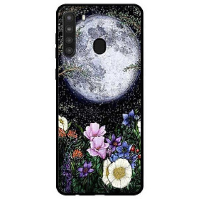 Ốp lưng dành cho Samsung Galaxy A21 mẫu Trăng Sáng Và Hoa